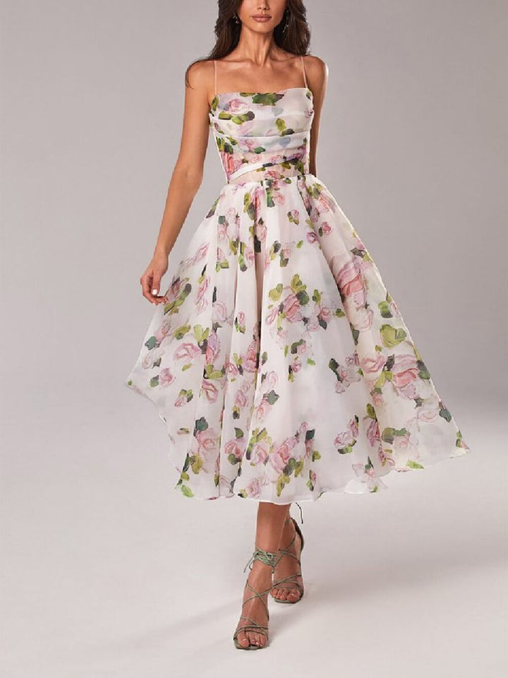 Moana | Women’s Floral Midi Wedding Guest Dress