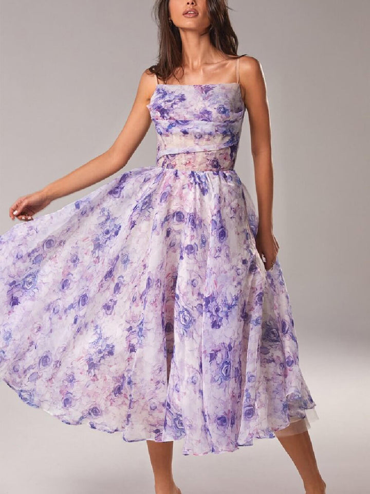 Moana | Women’s Floral Midi Wedding Guest Dress