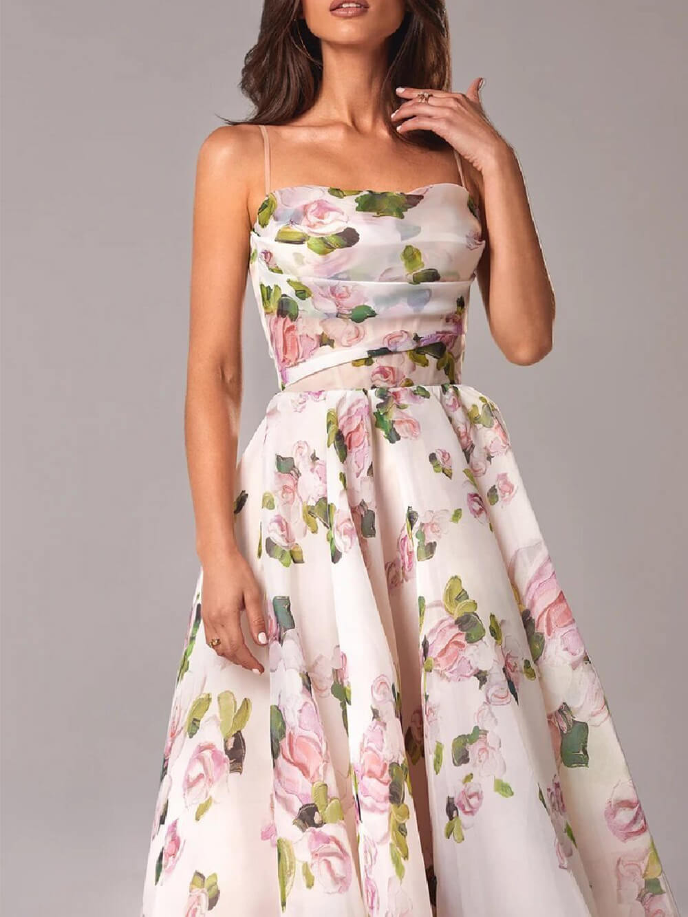 Moana | Women’s Floral Midi Wedding Guest Dress