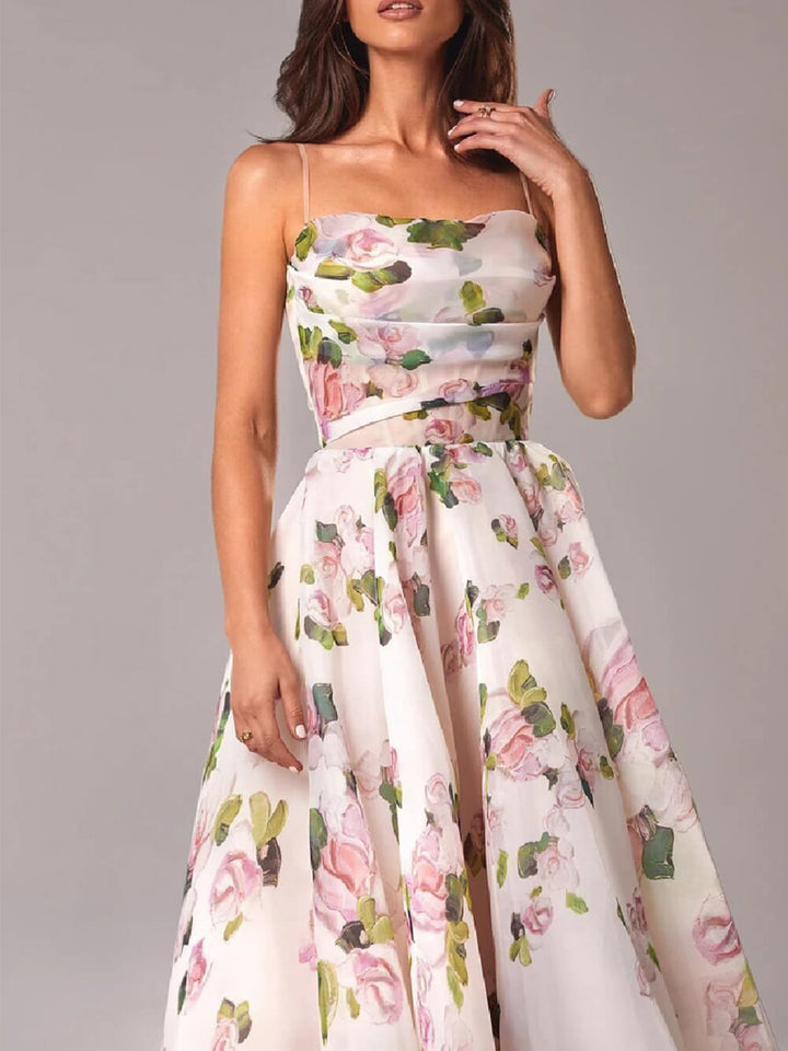 Moana | Women’s Floral Midi Wedding Guest Dress