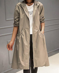 Fern | Women's Waterproof Long Hooded Trenchcoat