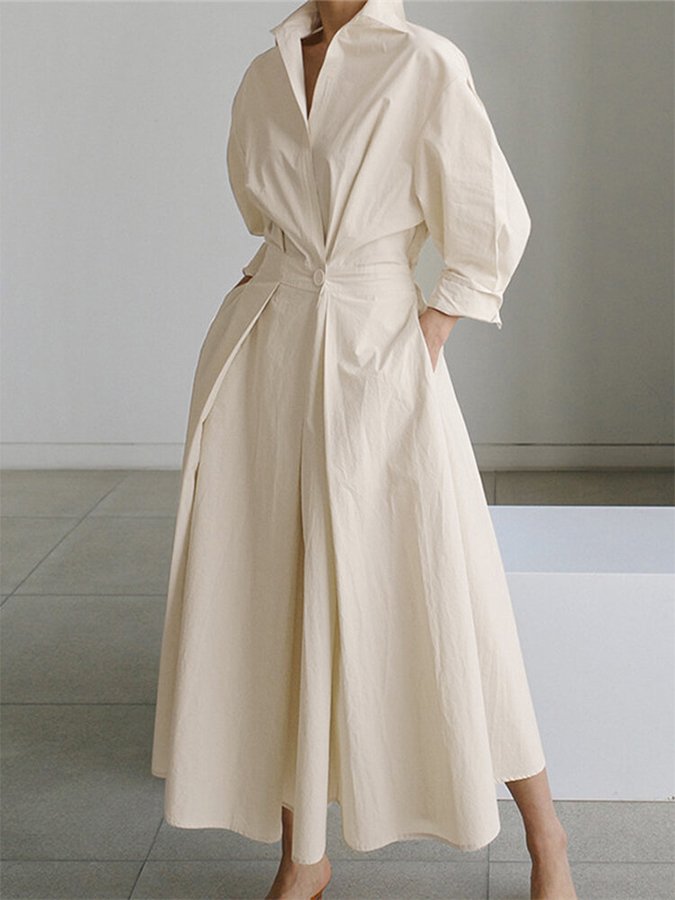 Endora | Women’s Casual Shirt Wrap Maxi Dress