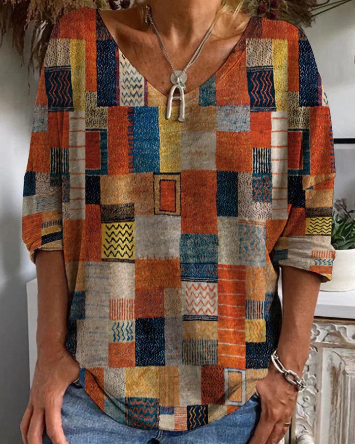 Palmer | Women's Summer Patchwork Tunic Blouse