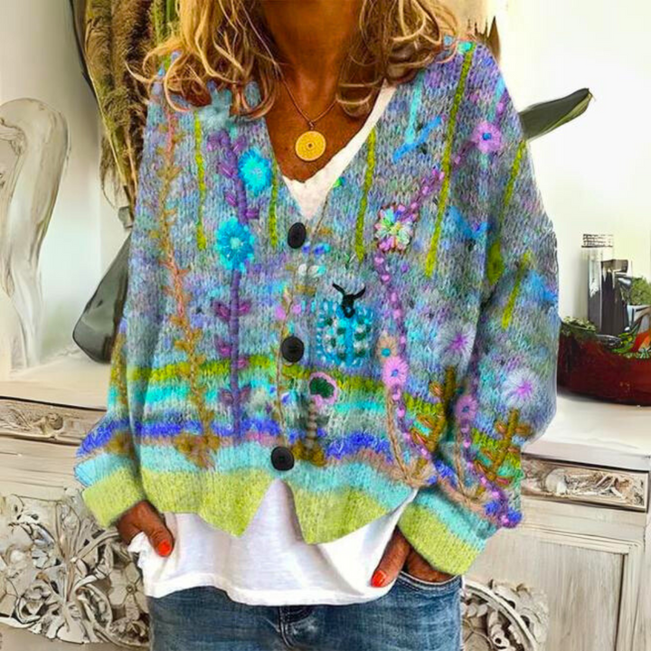Lily | Women's Casual Floral Knitted Sweater