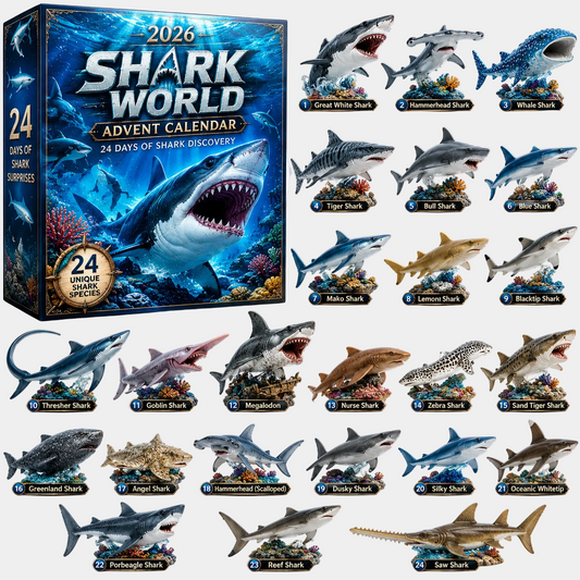Shark Advent Calendar with 24 Collectible Figures