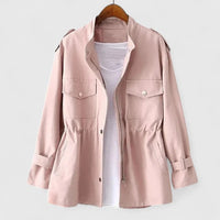 Peony | Women's Elegant Zip-Up Long Overcoat