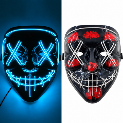 Jacob | Light-Up Halloween LED Purge Mask with Neon Glow