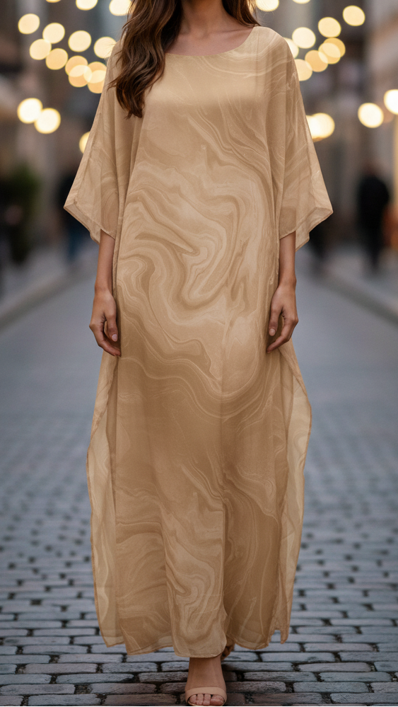 Mala | Women’s Marble Print Wedding Guest Dress