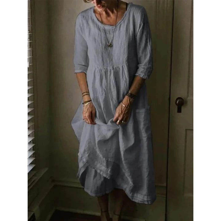Tracy | Women’s Summer Linen Midi Dress