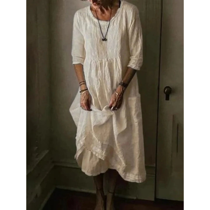 Tracy | Women’s Summer Linen Midi Dress