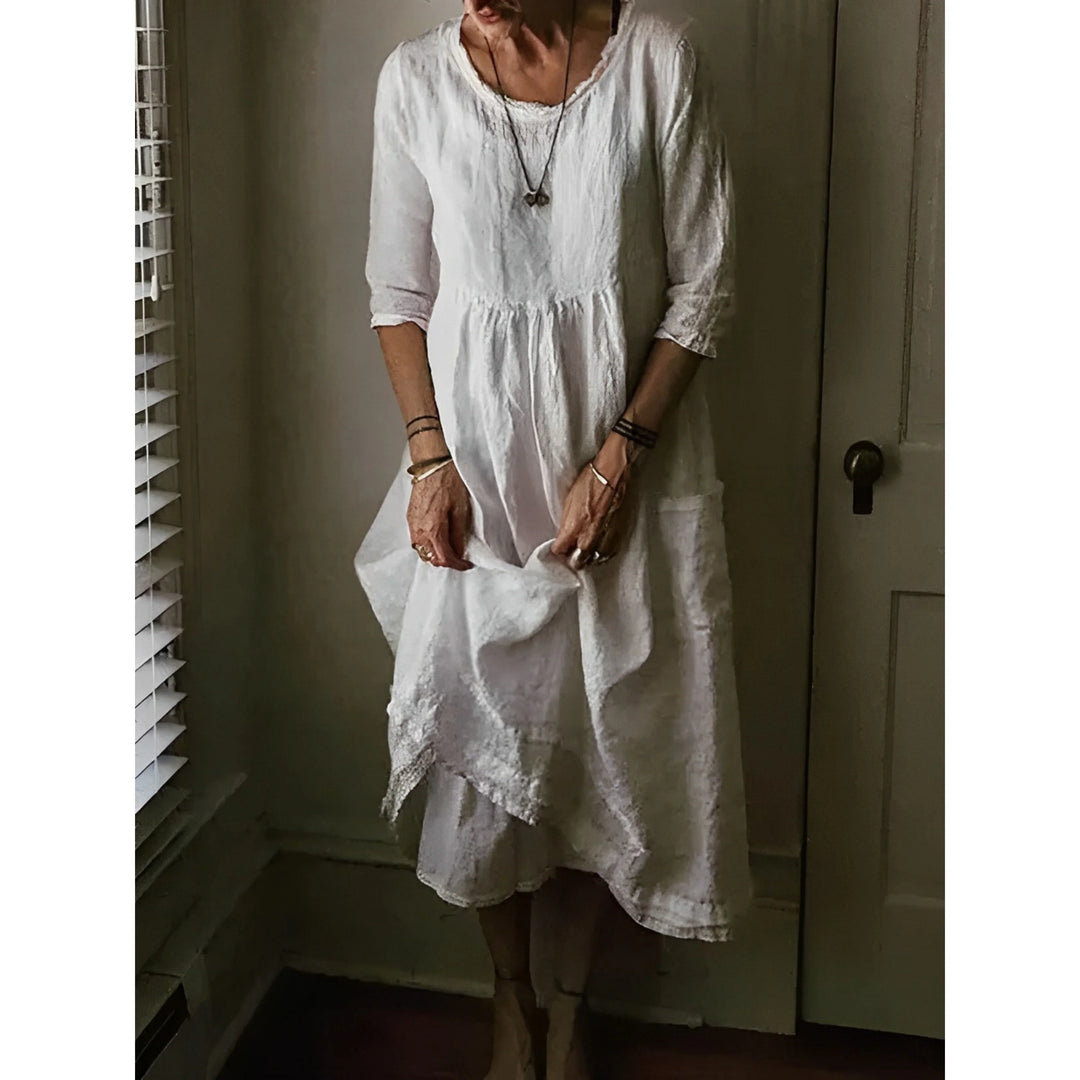 Tracy | Women’s Summer Linen Midi Dress