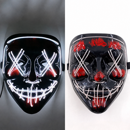 Jacob | Light-Up Halloween LED Purge Mask with Neon Glow