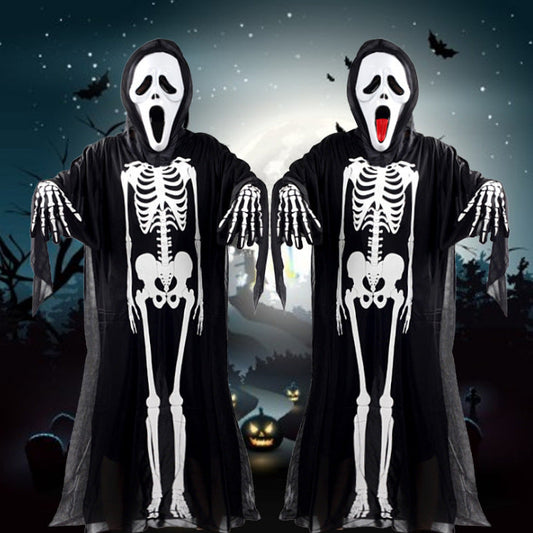 Maisie | Women's Hooded Skeleton Ghost Halloween Costume