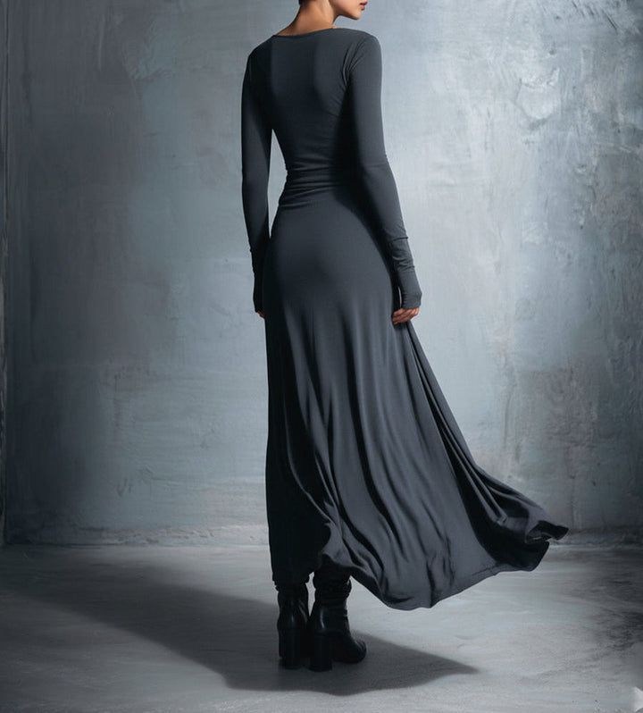 Fiona | Women’s Draped Long Sleeve Maxi Dress