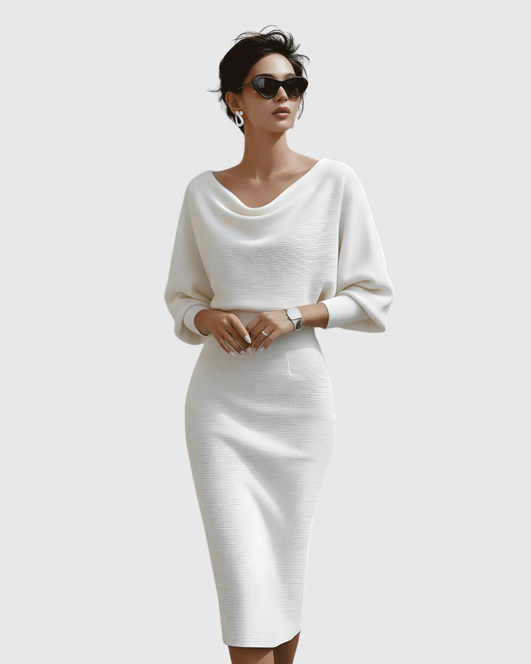 Freya | Women's Summer Draped Midi Dress
