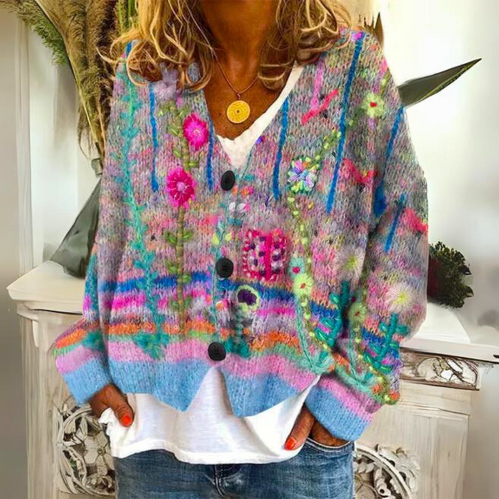Lily | Women's Casual Floral Knitted Sweater