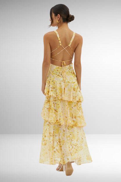 Carina | Women’s Elegant Tiered Summer Maxi Dress