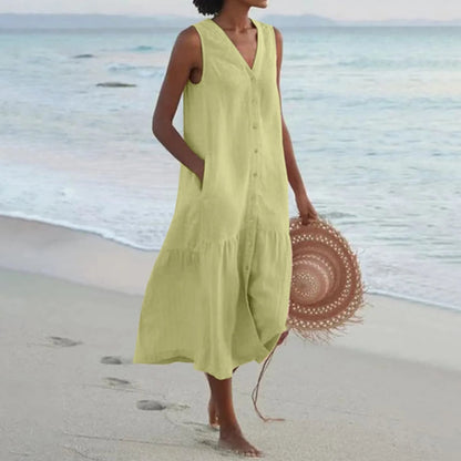 Geraldine | Women's Casual Beach Dress With Tummy Coverage