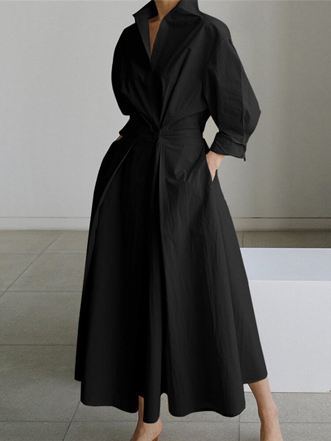 Endora | Women’s Casual Shirt Wrap Maxi Dress