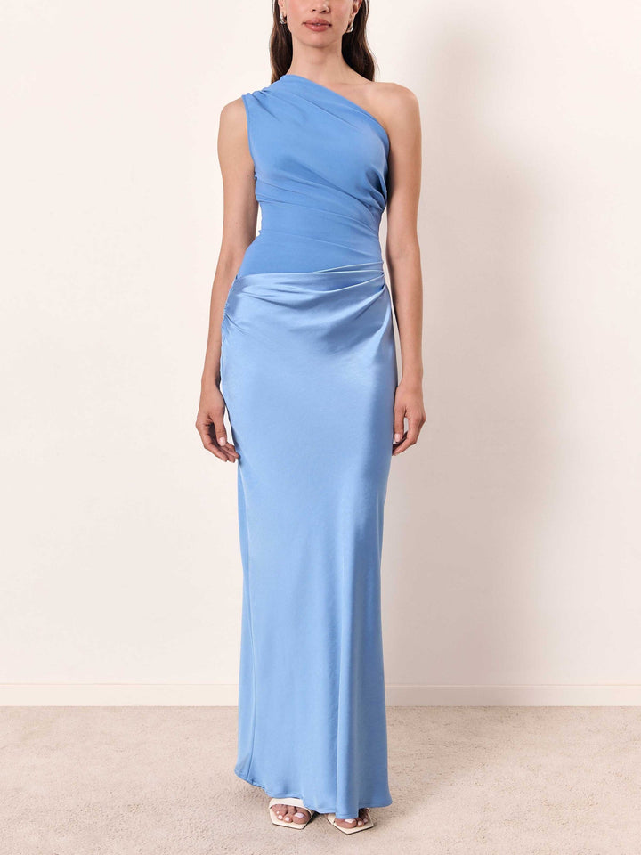 Romillya | Women’s One-Shoulder Draped Midi Dress