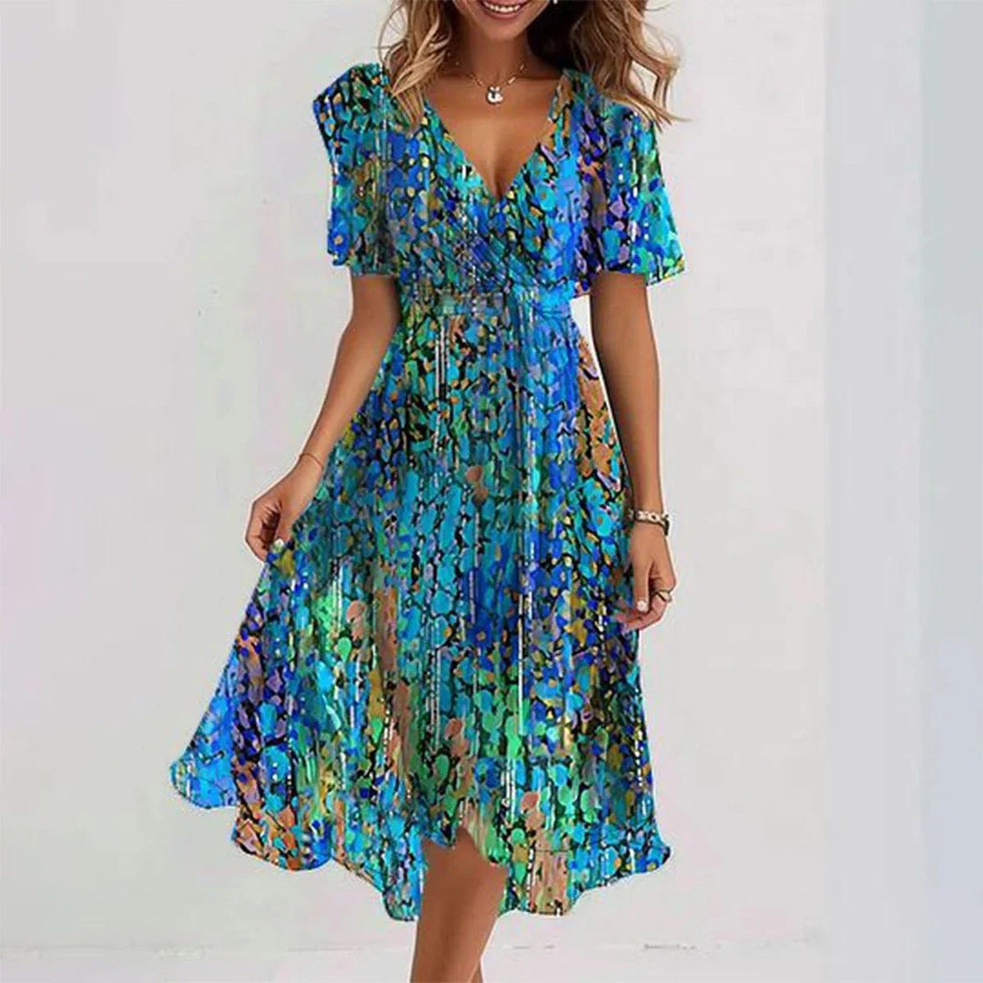 Kesia | Women’s Elegant Floral Summer Midi Dress