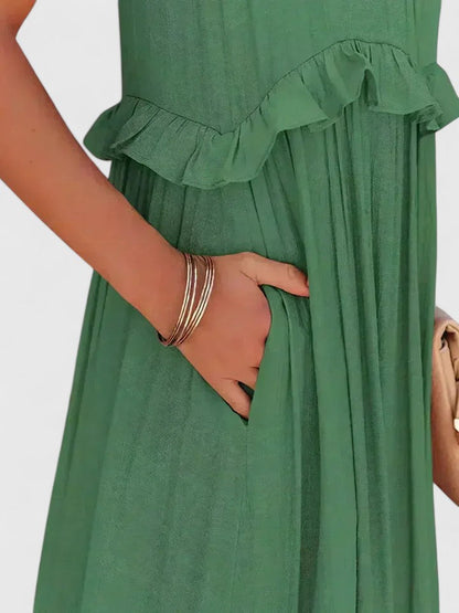 Olivia | Women's Elegant Draped Maxi Dress
