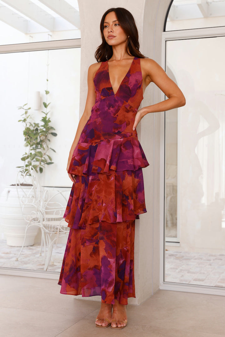 Carina | Women’s Elegant Tiered Summer Maxi Dress