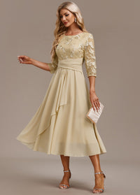 Cosima | Women's Summer Embroidered Chiffon Midi Dress