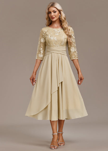 Cosima | Women's Summer Embroidered Chiffon Midi Dress