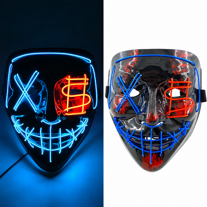 Jacob | Light-Up Halloween LED Purge Mask with Neon Glow