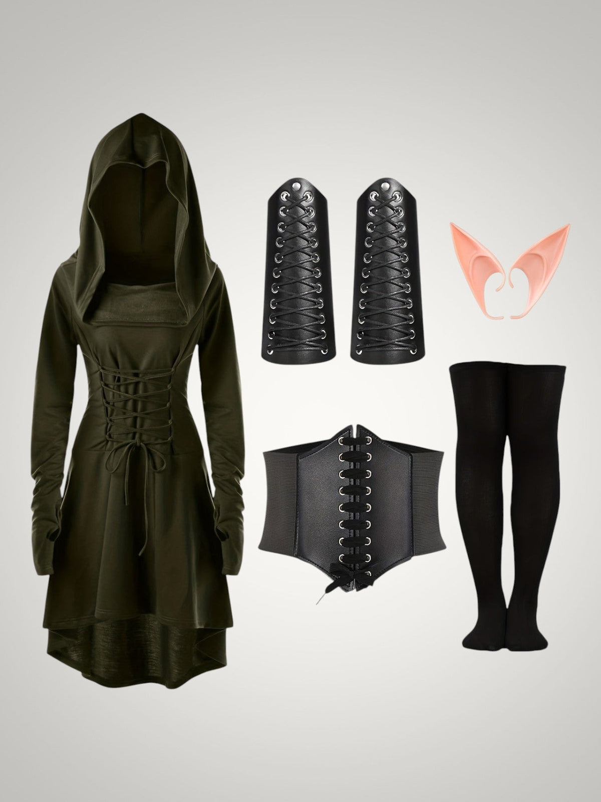 Scarlett | Women's 5 Piece Medieval Hooded Renaissance Halloween Costume
