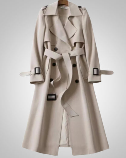 Vera | Women's Classic Checkered Pattern Trenchcoat