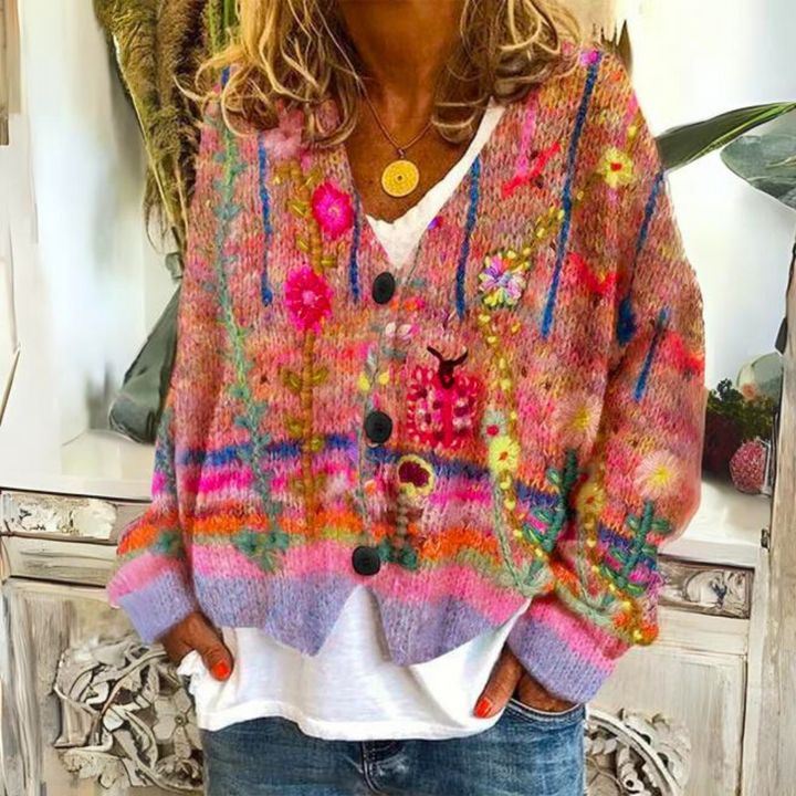 Lily | Women's Casual Floral Knitted Sweater