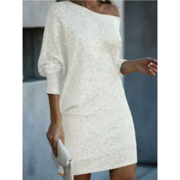 Shelby | Women’s Glitter Evening Midi Dress