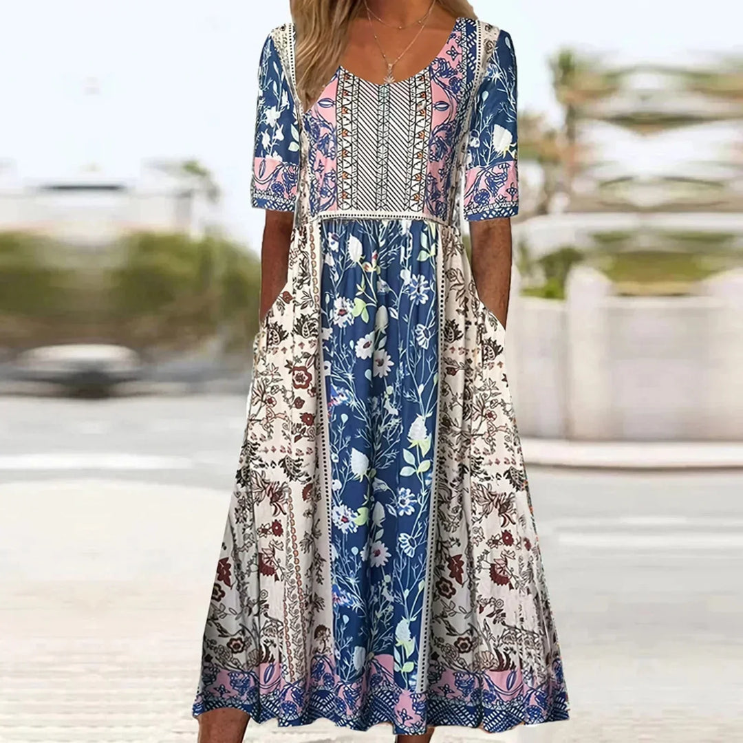 Ricarda | Women's Summer Printed Boho Midi Dress