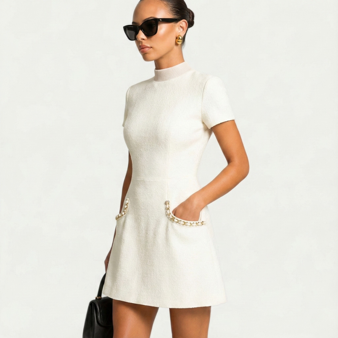 Beatrice | Women's Elegant Mock Neck Mini Dress