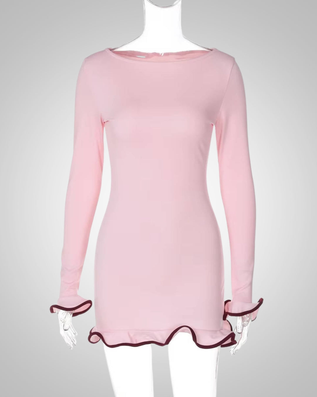 Aurelia | Women’s Round Neck Bodycon Mini Dress