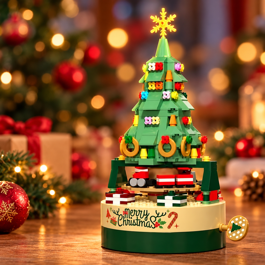 Christmas Music Box with Lights Building Set