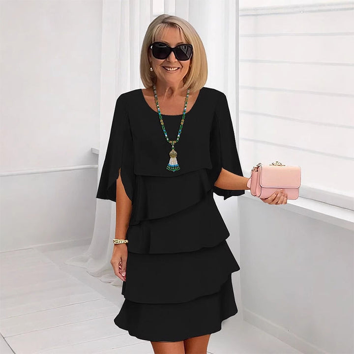 Danica | Women’s Casual Ruffle Tier Midi Dress