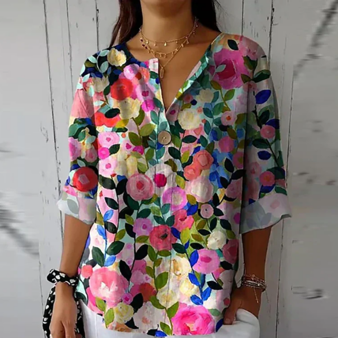 Hannah | Women's Casual Lightweight Printed Blouse