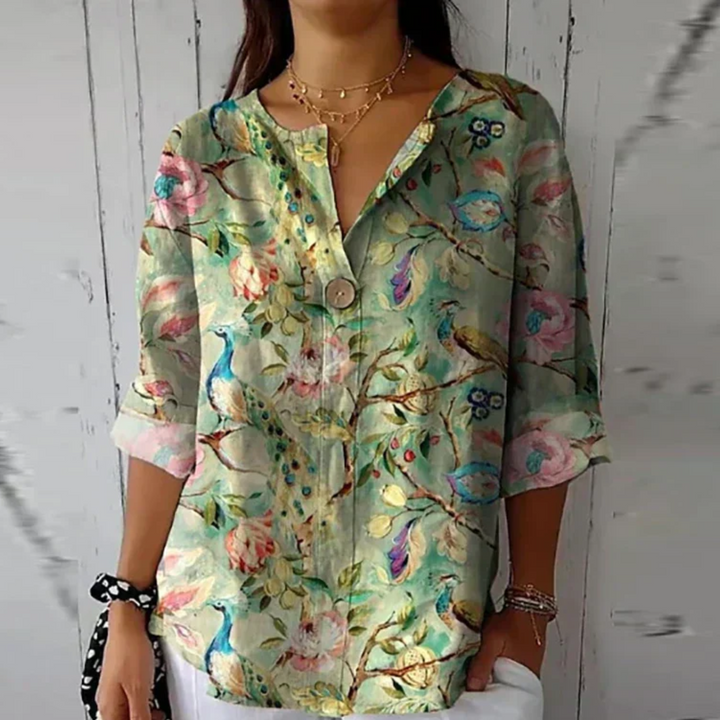 Hannah | Women's Casual Lightweight Printed Blouse