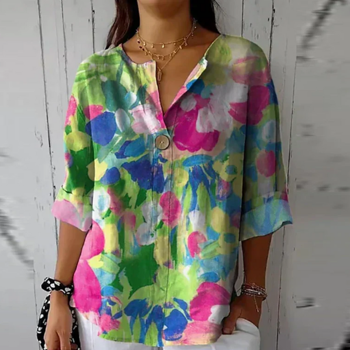 Hannah | Women's Casual Lightweight Printed Blouse