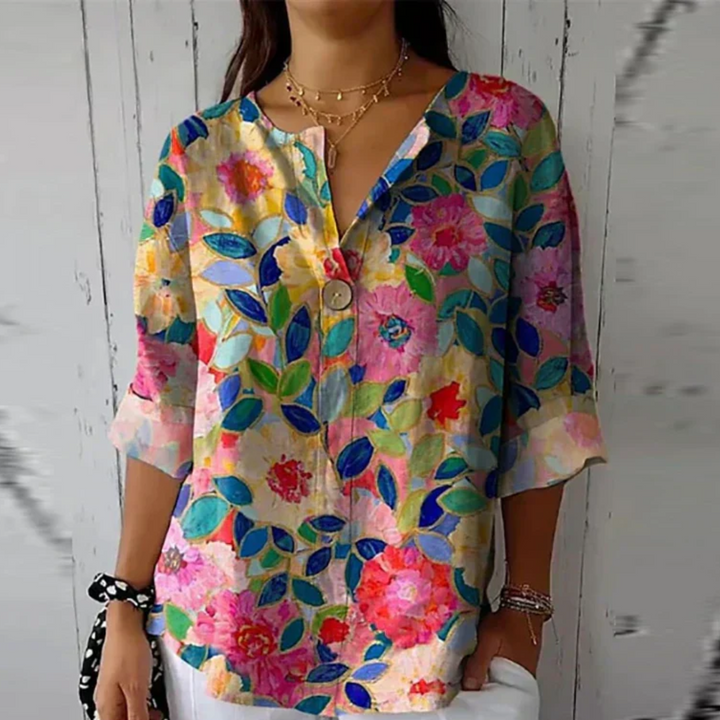 Hannah | Women's Casual Lightweight Printed Blouse