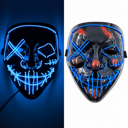 Jacob | Light-Up Halloween LED Purge Mask with Neon Glow