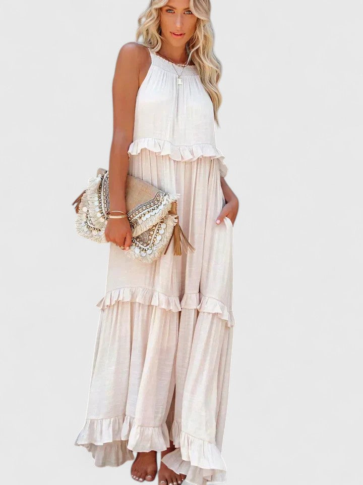 Olivia | Women's Elegant Draped Maxi Dress