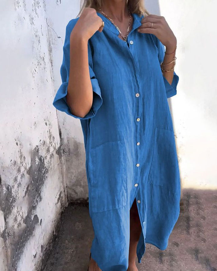 Romy | Women’s Midi Buttoned Shirt Dress