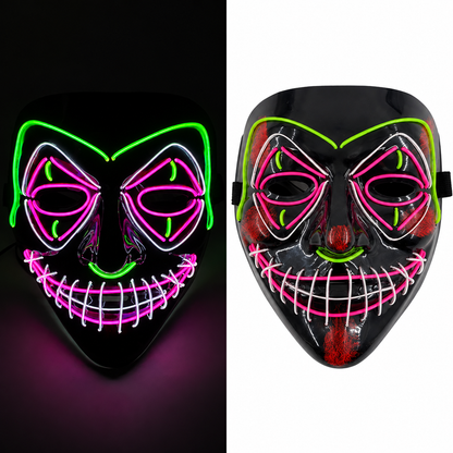 Jacob | Light-Up Halloween LED Purge Mask with Neon Glow