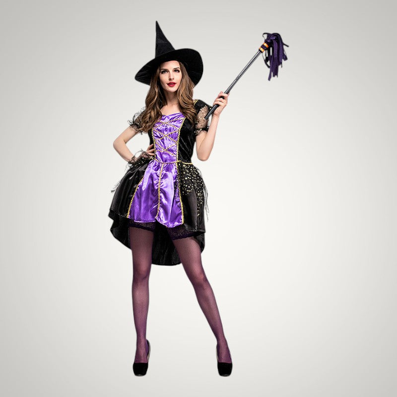 Margot | Women's Gothic Witch Halloween Costume with Hat and Corset Dress