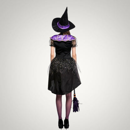 Margot | Women's Gothic Witch Halloween Costume with Hat and Corset Dress