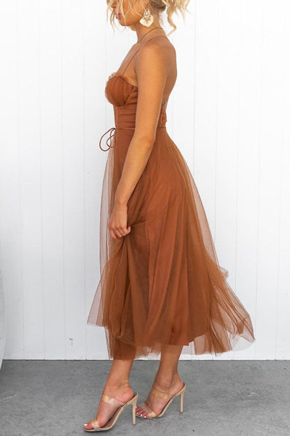 Florence | Women's Elegant Corset Midi Dress